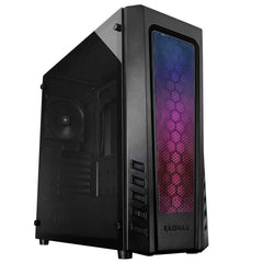 Raidmax Zeta RGB Computer Gaming Case Tempered Glass Side Panel, Front Panel RGB LED Strip, 120 mm A