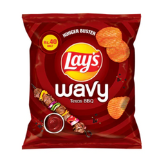 LAYS WAVY BBQ CHIPS 26 GM