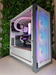 Sleek White ARGB Gaming PC - Core i5, 8GB RAM, 500GB HDD, 1st Player Case
