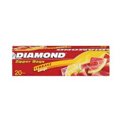 DIAMOND ZIPPER BAGS STORAGE LARGE 20 CT PC