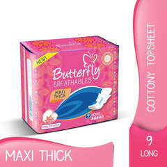 BUTTERFLY MAXI THICK COTTONY TO SHEET LONG 9 PADS