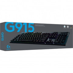 Logitech G915 LIGHTSPEED Wireless RGB Mechanical Gaming Keyboard, Black US International Clicky
