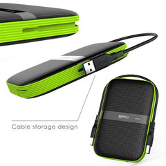 Silicon Power Armor A60 2TB USB 3.1 Shockproof and Water-Resistant Portable Hard Drive, SP020TBPHDA6