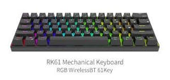 Royal Kludge RK61 Mechanical Keyboard RGB Bluetooth 3.0 Wired/Wireless - Brown Switches