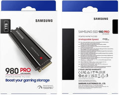 SAMSUNG 980 PRO SSD with Heatsink 2TB PCIe Gen 4 NVMe M.2 Internal Solid State Drive + 2mo Adobe CC Photography, Heat Control, Max Speed, PS5 Compatible (MZ-V8P2T0CW)
