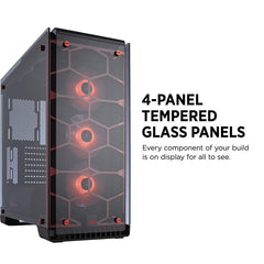 Corsair Crystal Series™ 570X RGB ATX Mid-Tower Case — Red