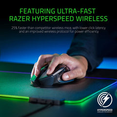 Razer Basilisk Ultimate with Charging Dock Wireless Gaming Mouse with 11 Programmable Buttons RZ01-0