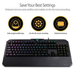 ASUS TUF Gaming K5 RGB Keyboard With Tactile Mech-Brane Key Switches