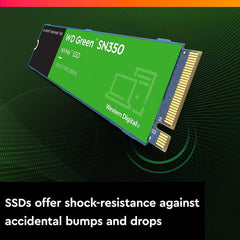 Western Digital 1TB WD Green SN350 NVMe Internal SSD Solid State Drive - Gen3 PCIe, QLC, M.2 2280, Up to 3,200 MB/s - WDS100T3G0C