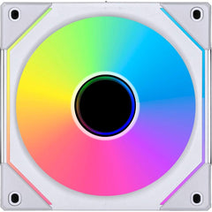 Slightly Used Lian Li UNI Fan SL-Infinity 120 RGB Daisy-Chain ARGB Fan | White - UF-SLIN120-3W - 3 x 120mm Fans