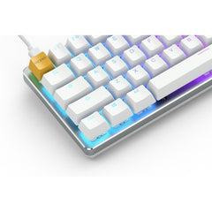 Glorious GMMK Modular Mechanical Keyboard - Compact, White Ice Edition, GLO-GMMK-COM-BRN-W