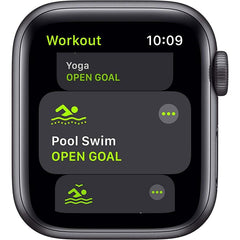Apple Watch SE Aluminum Case Space Gray with Starlight & Black Sport Band GPS-44mm