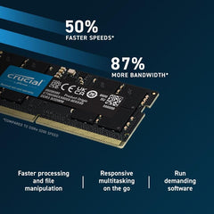 Crucial 16GB DDR5 SODIMM 4800 Memory Laptop CT16G48C40S5