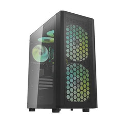 Aigo DarkFlash DK360 TEMPERED GLASS ATX CASE Casing Black - White