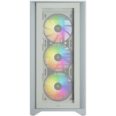 Corsair iCUE 4000X RGB Tempered Glass Mid-Tower ATX Case — White