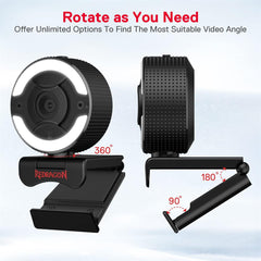 Redragon ONESHOT GW910 1080P PC Webcam w/Dual Microphone