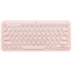 Logitech K380 Multi-Device Bluetooth Keyboard Pink - Grey - White