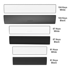 AJazz Leather Mechanical Wrist Pad Keyboard 61/87/104 Keys Black - White