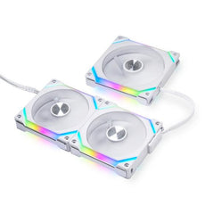 LIAN LI UNI Fan SL V2 120 ARGB PWM 120mm 2000RPM (3pcs) with Controller - Black - White