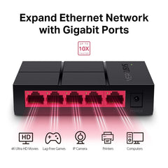 Mercury MS105G 5-Port Switch Gigabit Desktop
