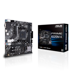 AMD A520M-K (Ryzen AM4) micro ATX motherboard with M.2 support, 1 Gb Ethernet, HDMI/D-Sub, SATA 6 Gbps, USB 3.2 Gen 1 Type-A