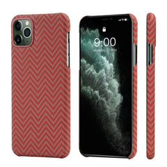 Pitaka iPhone 11 Pro Red/Orange Herringbone