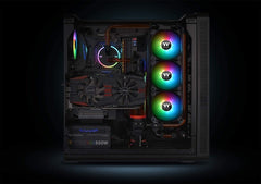 Thermaltake Pure 12 ARGB TT Premium Edition 3-Fan Pack Sync Radiator Fan White - Black