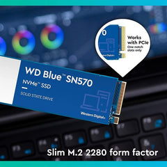 WD Blue 250GB SN570 NVMe PCIe Gen3 x4 WDS250G3B0C SSD M.2 2280