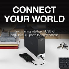 Seagate 8TB One Touch Hub Drive with Built-In Hub Desktop External STLC8000400