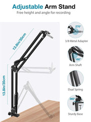 InnoGear Heavy Duty Mic Stand with Microphone Windscreen and MIcrophone Pop Filter