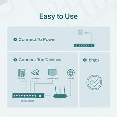 TP-Link TL-SG1008P V4 8-Port with 4-Port PoE+ Gigabit Desktop Switch