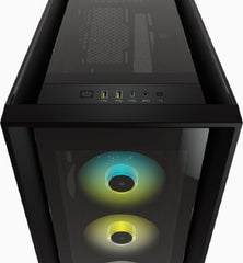 Corsair iCUE 5000X RGB Tempered Glass Mid-Tower ATX PC Smart Case Black