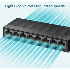 TP-Link LS1008G 8-Port 10/100/1000Mbps Desktop Unmanaged Switch Gigabit