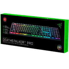 Razer DeathStalker V2 Pro Wireless Keyboard Full Size Linear Red Switch - Black