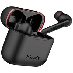 Bloody M90 TWS ANC True Wireless Active Noise Cancellation Gaming Earbuds, (Black - Red)