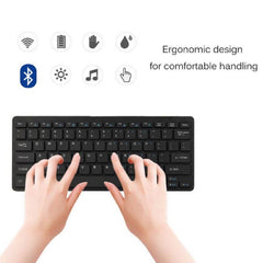 JEDEL WS4100 Portable Bluetooth Keyboard Wireless Sleek Silver